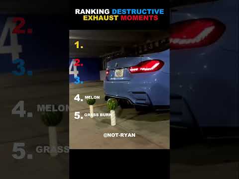 Ranking Destructive Exhaust Moments 🚗💥 #1 is LEGENDARY#shorts  #viral  #ranking thumbnail