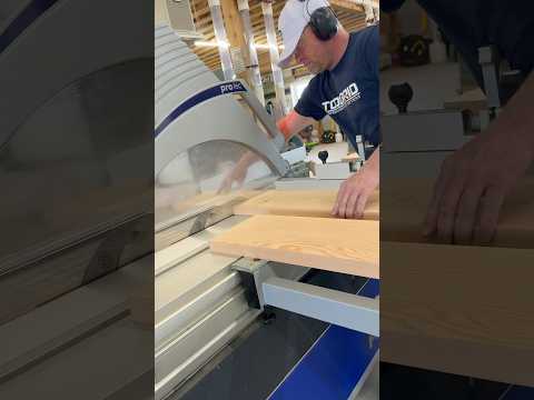 Cutting all the individual door panels to size on the @FELDERGROUPTV K945S slide saw thumbnail