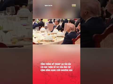 TỔNG THỐNG MỸ TRUMP LẠI TẤU HÀI LÉN ĐỌC TRỘM SỔ TAY CỦA ÔNG TẬP CỘNG ĐỒNG MẠNG CƯỜI NGHIÊNG NGẢ thumbnail