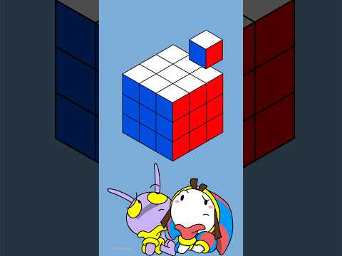 Cube infinite Loop😵‍💫POMNI & JAX reaction : 🤯🤯#loop #infinite #transition #satisfying #animation thumbnail