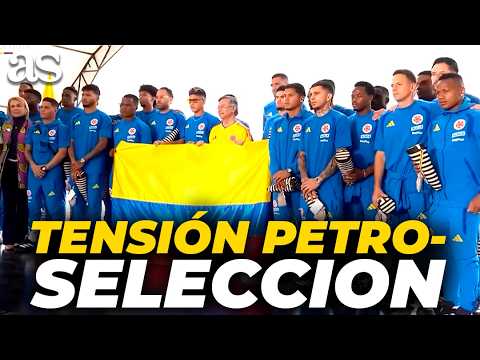 TENSO MOMENTO de PETRO posando con la BANDERA de COLOMBIA junto a los jugadores de la SELECCIÓN thumbnail