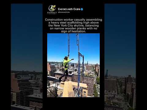 This Construction Worker Has Nerves of Steel 😳🏗️ thumbnail