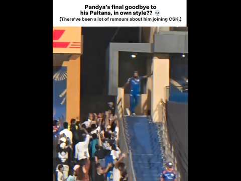 Pandya's Last Goodbye to Paltans? 🤷 thumbnail