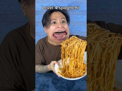 Spaghetti levels 1-5 🍝🎚️🤣#BiboyBecky #BiboyAndBecky #shorts #skits #funny #comedy thumbnail