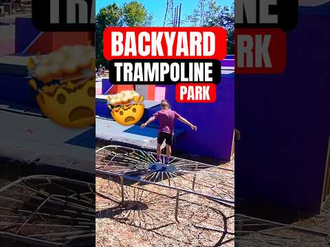 I BUILT A TRAMPOLINE PARK IN MY BACKYARD! 🤯 thumbnail
