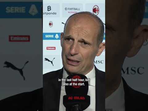 Massimiliano Allegri speaks after the match 🎙️ | #MilanAtalanta | #shorts thumbnail