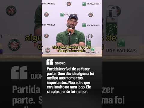 DJOKOVIC RECONHECE QUE JOÃO FONSECA FOI MELHOR 👏👏👏 #shorts thumbnail