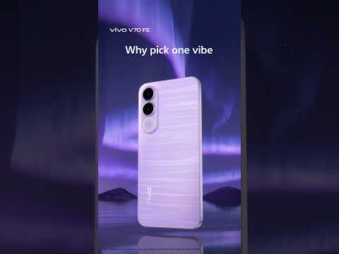 With vivo’s First Darkness Glow Technology on the vivo V70 FE, Northern Lights Purple. Buy now! thumbnail