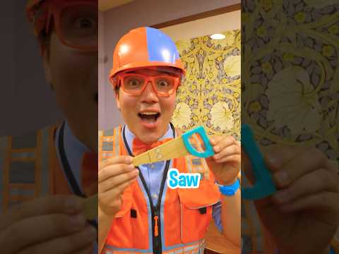 👷Construction Blippi needs to find his missing SAW! 🪚Help him find his tools! #shorts thumbnail