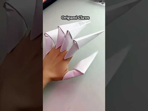 DIY origami claws ? ✨#shorts #art #diy #craft #youtubeshorts thumbnail