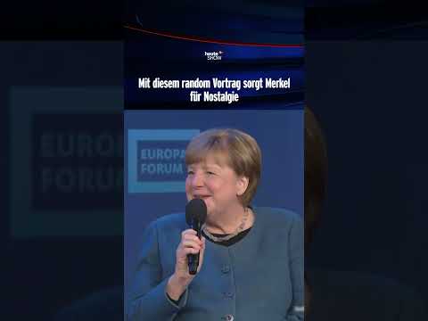 Mit diesem random Vortrag sorgt Merkel für Nostalgie | heute-show #shorts thumbnail