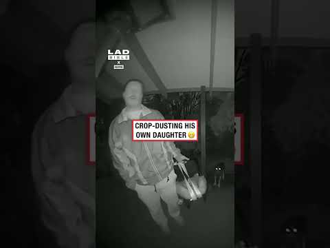 Father farts in newborn daughter's face on ring doorbell 😂 thumbnail