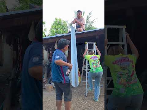 ช่วงนี้หน้าฝนอ้ายจะต่อเติมลางน้ำไวเผื่อฝนมันตก #funny #ขึ้นหน้าฟีด thumbnail