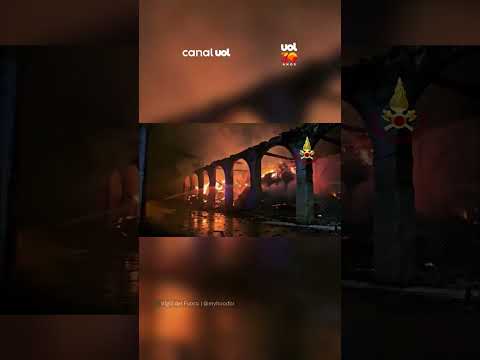 Incêndio atinge fazenda na Itália e mobiliza 60 bombeiros thumbnail