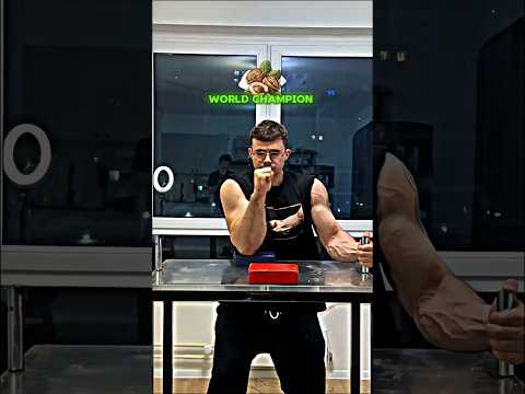 World Champion Crushed Fruits with Grip Strength 🔥 #armwrestling thumbnail