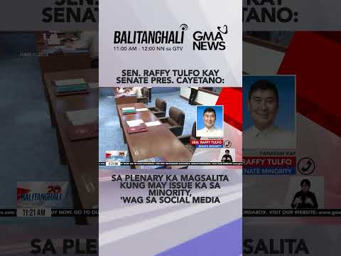 Hinamon ni Sen. Raffy Tulfo si SP Alan Peter Cayetano na sa plenaryo... #shorts | Balitanghali thumbnail