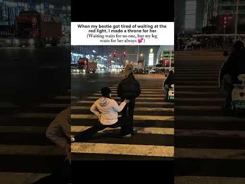 When my bestie got tired of waiting at the red light, I did this 💕 thumbnail
