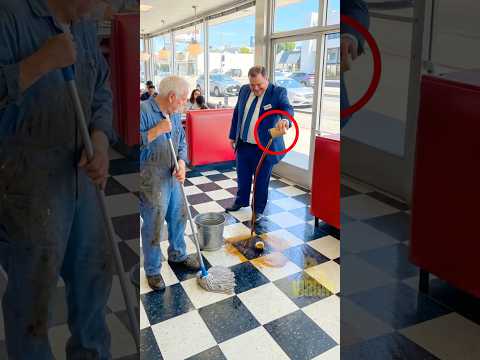 Undercover CEO Gives Helpful Waitress Manager Badge #shorts #ceo #karma thumbnail