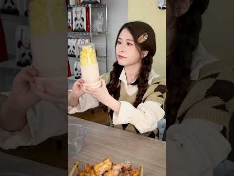 Fried corn silk into twist, so delicious to eat with cream! #Shorts | Ms Yeah thumbnail
