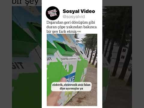 Dışarıdan geri dönüşüm gibi duran çöpe yakından bakınca bir şey fark etmiş ? thumbnail
