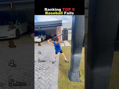 Ranking Top 5 Baseball Fails 😭😭 #usa thumbnail