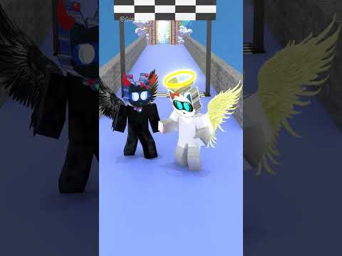 Katie: Angel and Devil in the Build a Queen Run Challenge! thumbnail