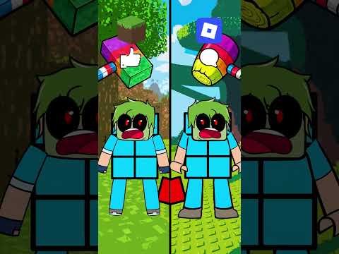 blocos do MINECRAFT VS blocos do ROBLOX! thumbnail