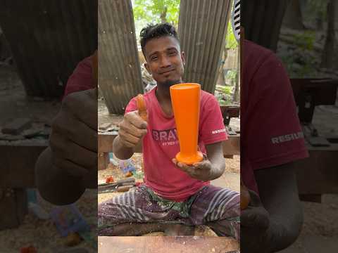 Amazing Bamboo Craft! Turning Bamboo into a Beautiful Eco Glass #Shorts thumbnail