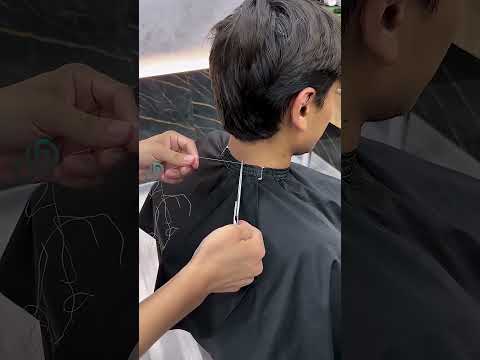 هذا الحلاق قرر يعمل حلقة غريبة جدا لهذا الشاب ولكن !! #shorts thumbnail