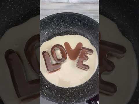 ❤️How to make a  love pancake for your sweetheart at home❤️❤️  #pancake #love #valentine thumbnail