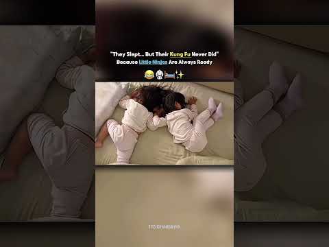 They Slept But Their Kung Fu Never Did 😂🥋 — Because Even In Dreams, Little Ninjas Stay Ready ✨ thumbnail