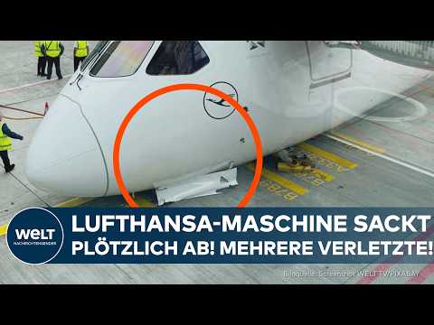 FLUGHAFEN FRANKFURT: Lufthansa Maschine sackt am Terminal ab – Mehrere Mitarbeiter verletzt thumbnail