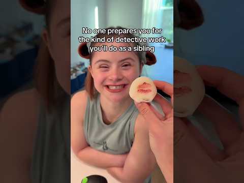 Suspect identified 🔎 #funny #siblings #downsyndrome #meme #funnyvideos thumbnail