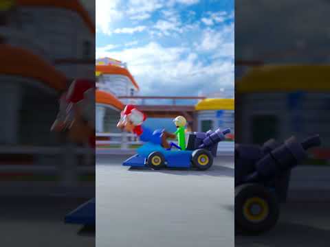 Super Mario vs Baldi at Mario Kart  #animation #mario #mariokart thumbnail