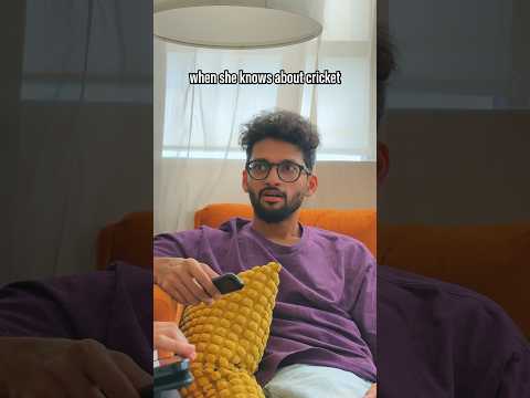 When she knows about Cricket 💘 #shorts #t20worldcup #cricket thumbnail