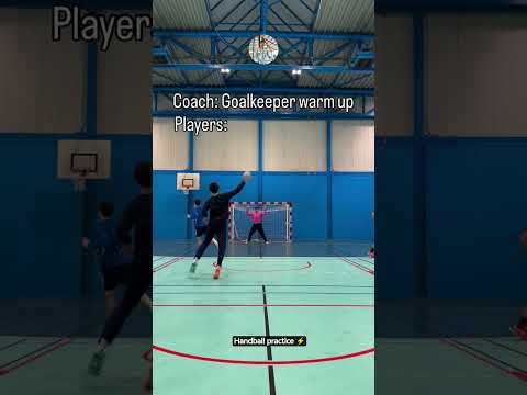 When the coach says "warm up the keeper👀#handball #explore #shorts #sports #viral #love #like #jaan thumbnail