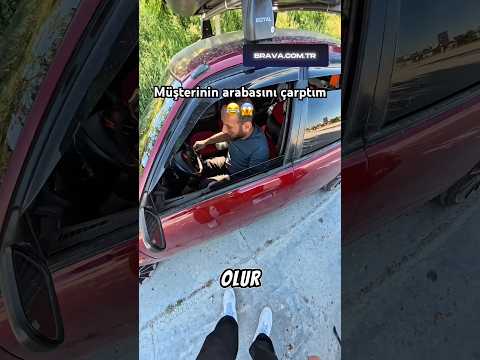 Müşterinin arabasını çarptım 😱😂 #viral #keşfet #motovlog #reels #shorts #fyp #tiktok thumbnail