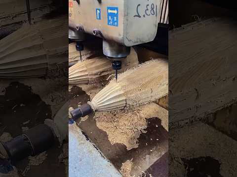 Wood carving molding cutting process- Good tools and machinery make work easy #shorts thumbnail