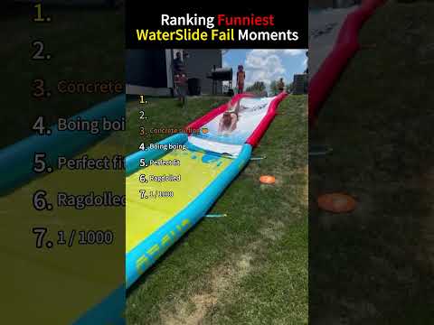 Ranking Funniest WaterSlide Fail Moments #asmr #snow #funny #odlysatisfying  #satisfying #fyp #usa thumbnail