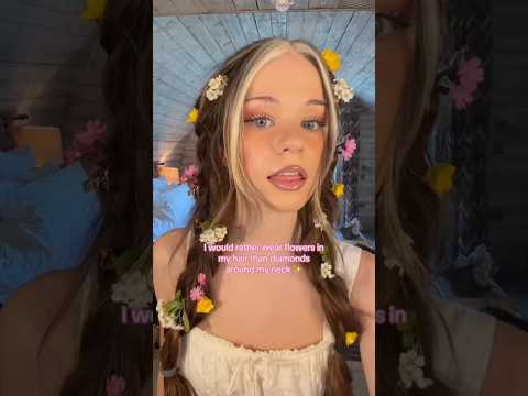 🌸 or diamant 💎 ??🥰 #flower #hairstyle #girlhood thumbnail