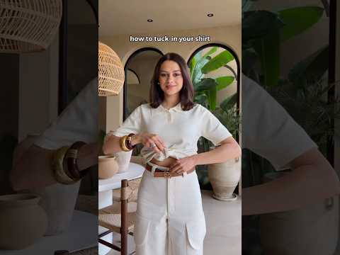 How to tuck-in a polo shirt 🤯🤍 | YES or NO? #howto #fashionhacks thumbnail