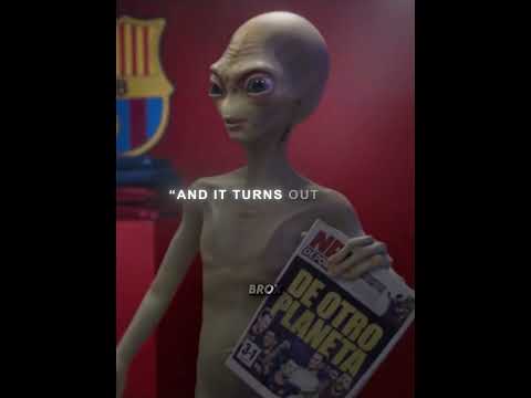 Suarez Hid Messi's Shirt From The Aliens 👽 #shorts #viral #funny #trending thumbnail
