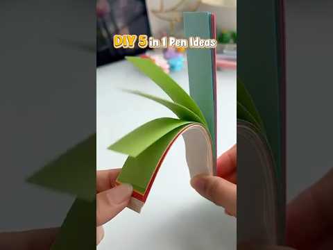 DIY 5 in 1 cute pen tutorial ?✨#shorts #art #diy #craft #youtubeshortsvideo thumbnail