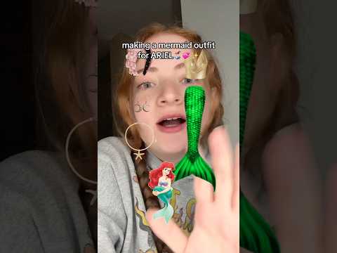 Making a MERMAID Outfit for ARIEL🧜🏻‍♀️✨💞 #ariel #thelittlemermaid #youtubeshorts #shorts #disney thumbnail