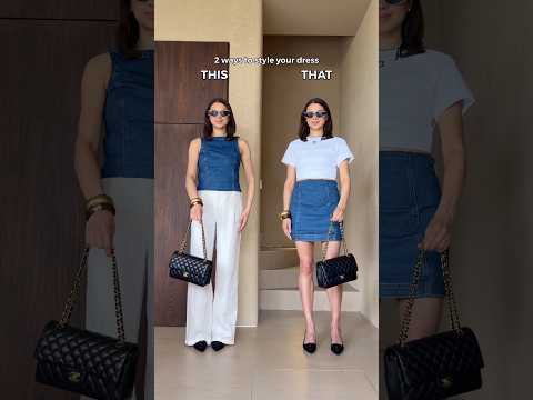 2 ways to style your dress 🤯🤎 | Team skirt or top? 👀 #howto #fashionhacks thumbnail