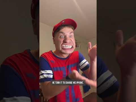 Sibling Steals Phone Charger #shorts thumbnail