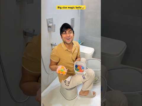 Big size magic balls? #comedy #funny #funnyvideo #comedyvideo #youtubeshorts thumbnail