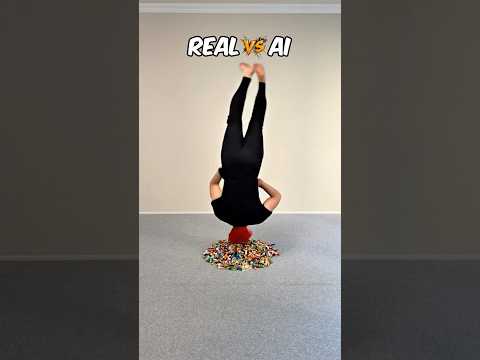 Parkour VS Ai… which one is fake? 🤣 thumbnail