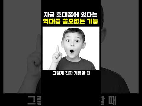 지금 휴대폰에 있다는 쓸모 없는 기능 thumbnail