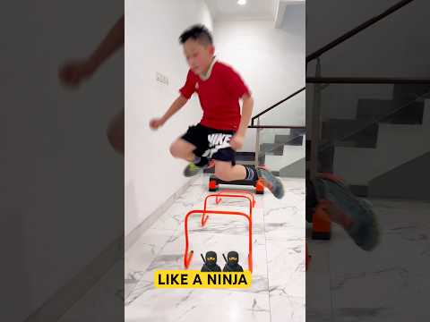 LIKE A NINJA🥷 AGILITY CIRCUIT 🌟 GOTTA MOVE FAST #shorts #speedandagility #ninja thumbnail